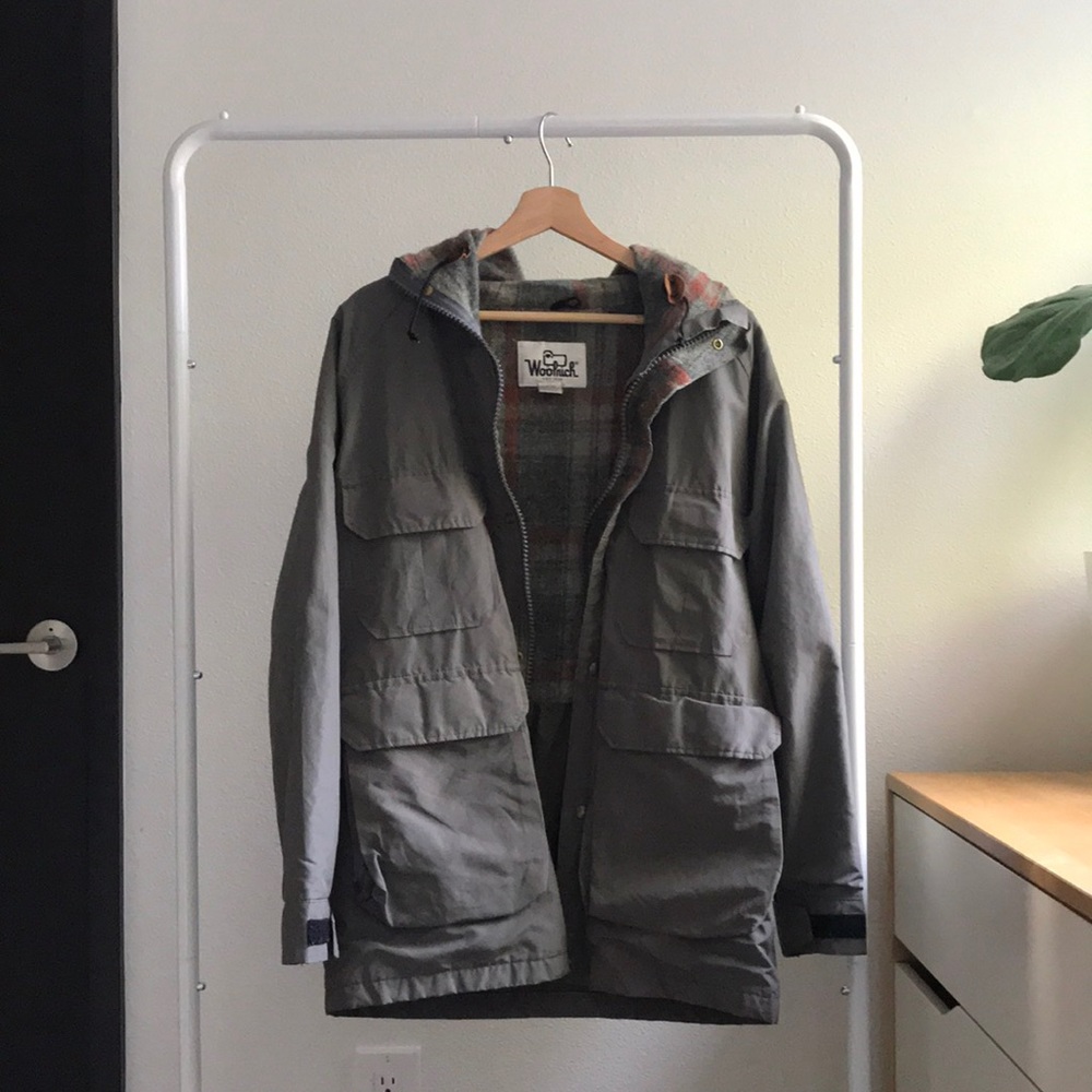 Vintage Woolrich fleece lined coat jacket